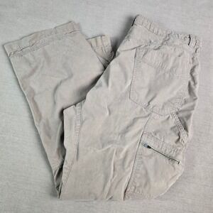 Outdoor Life Mens 40x30 Beige Cargo Pants Work Casual Outdoor Cotton Nylon Blend